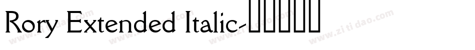 Rory Extended Italic字体转换
